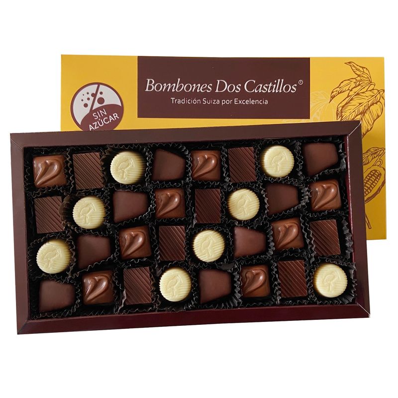 BOMBONES DOS CASTILLOS - Caja de Chocolates Surtidos Sin Azúcar N2