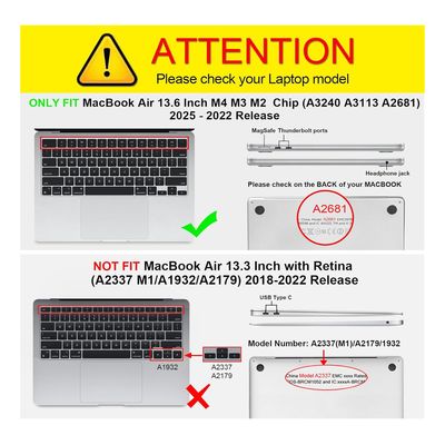 Imagen 2 del producto Carcasa 360 Reforzada Para Macbook Air 136 M4 A3240 2025