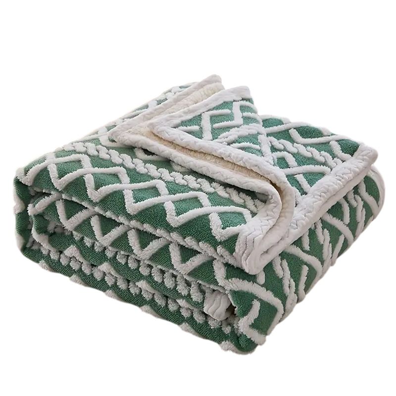 GENERICO - Frazada Sherpa Texturizada Diseño Premium Polar 160x220cm.