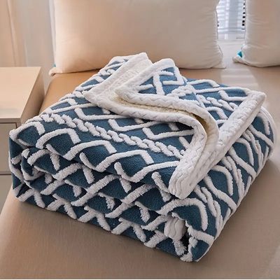 Imagen 2 del producto Frazada Sherpa Texturizada Diseño Premium Polar 160x220cm.