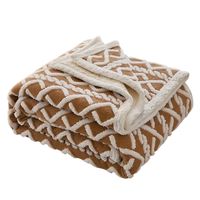 Frazada Sherpa Texturizada Diseño Premium Polar 160x220cm.