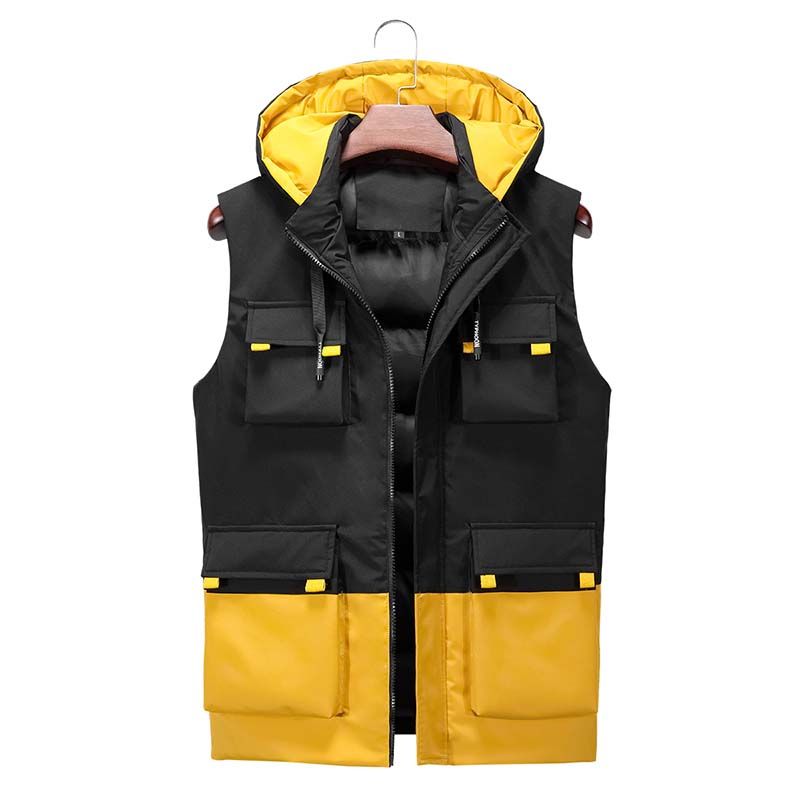 KNOWMLAB - Parka Sin Mangas Hombre Amarillo