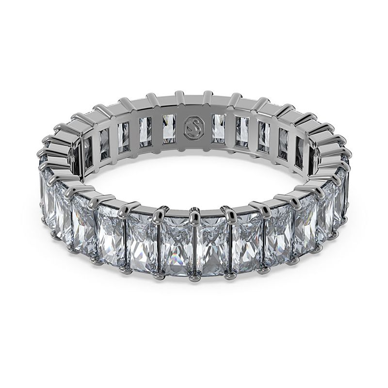 SWAROVSKI - Anillo Swarovski Matrix Talla Baguette Gris Baño De Rutenio 5648916