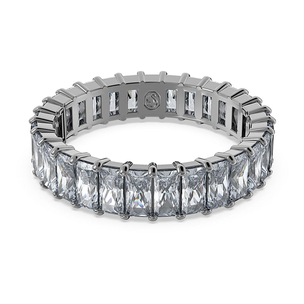 SWAROVSKI - Anillo Swarovski Matrix Talla Baguette Gris Baño De Rutenio 5648916