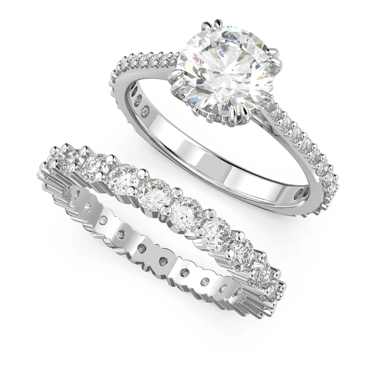 SWAROVSKI - Anillo Constella Conjunto Swarovski Talla Princesa Rodio 5649214