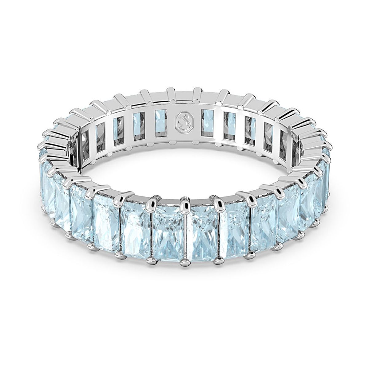 SWAROVSKI - Anillo Swarovski Matrix Talla Baguette Azules Baño De Rodio 5661907