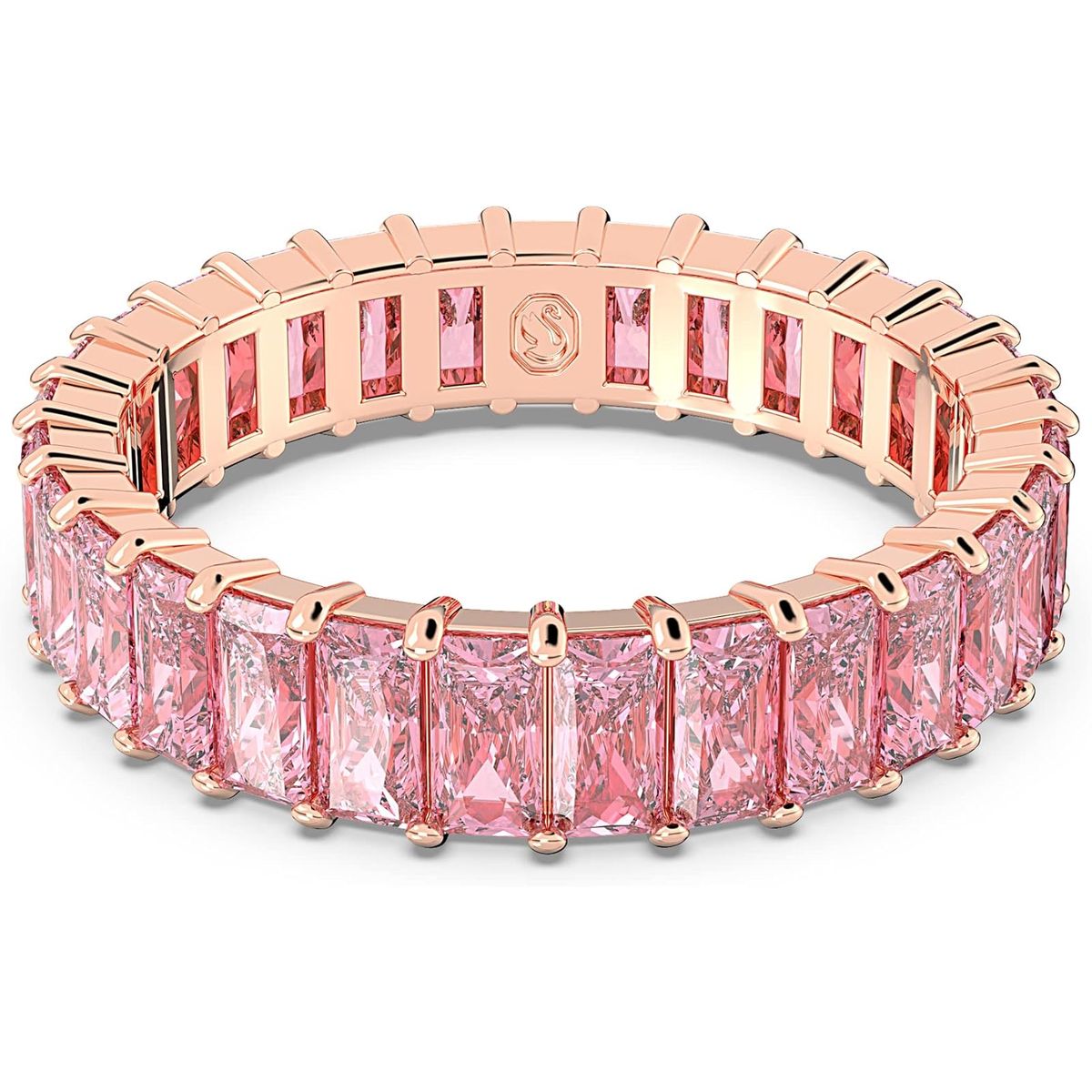 SWAROVSKI - Anillo Swarovski Matrix Talla Baguette Rosa Baño Tono Rosa 5662102