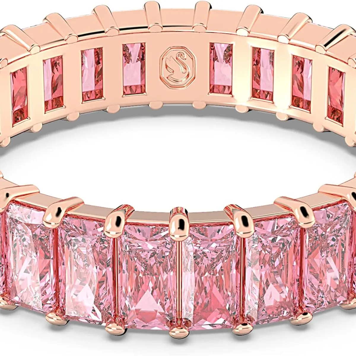 SWAROVSKI - Anillo Swarovski Matrix Talla Baguette Rosa Baño Tono Rosa 5662102