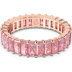 SWAROVSKI - Anillo Matrix, Talla Baguette, Rosa, Baño Tono Rosa 5648287