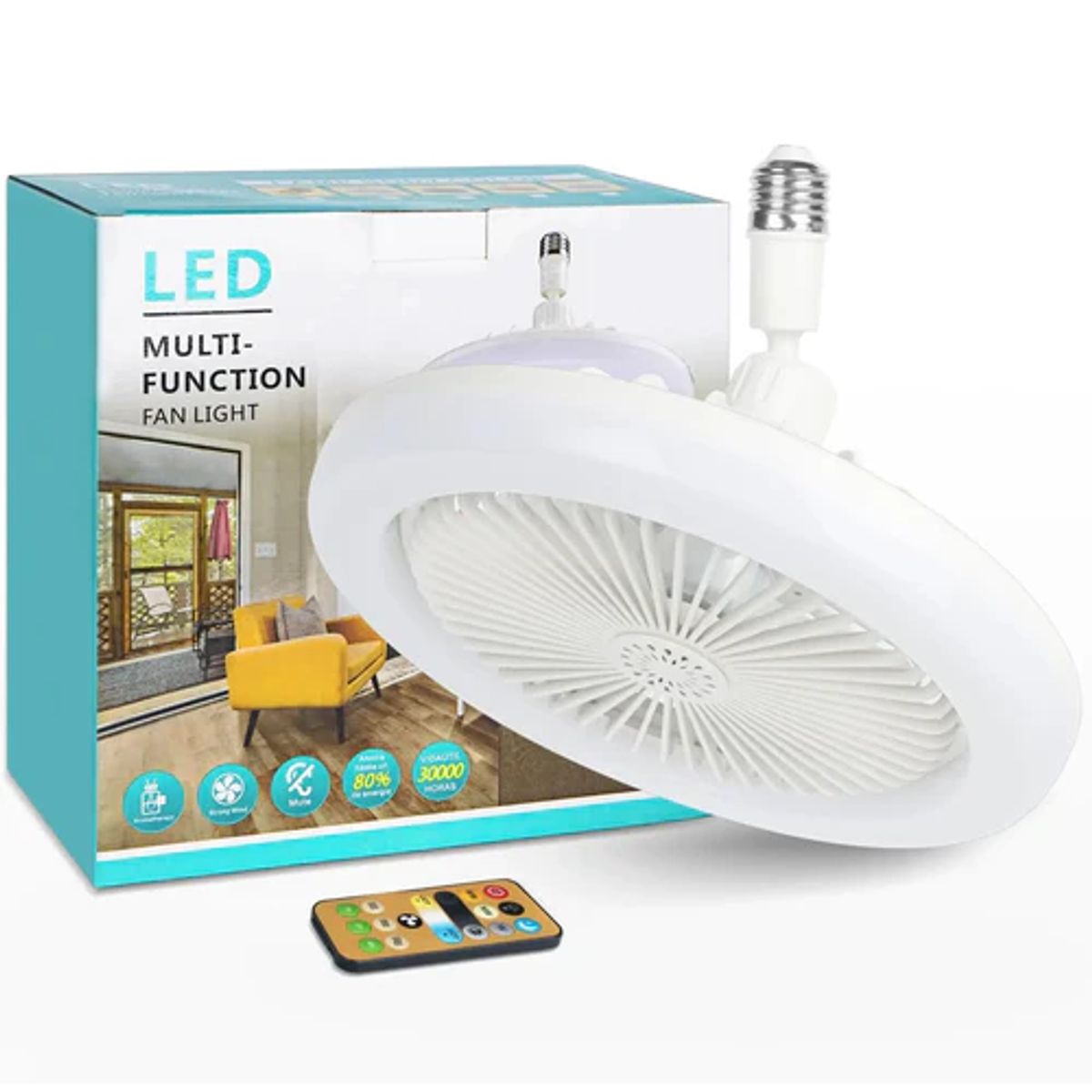 MOVI - VENTILADOR DE TECHO 3 EN 1 CON LUZ LED