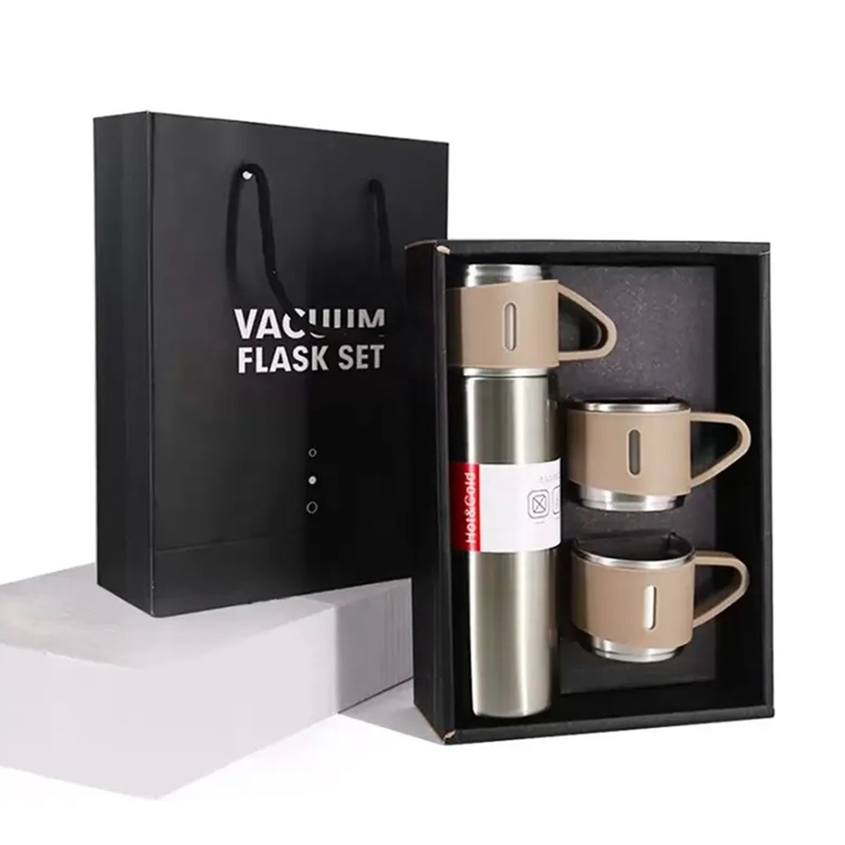 GENERICO - Set Termos De Agua Caliente Frio Termo Café Te+3 Tazas 500ml