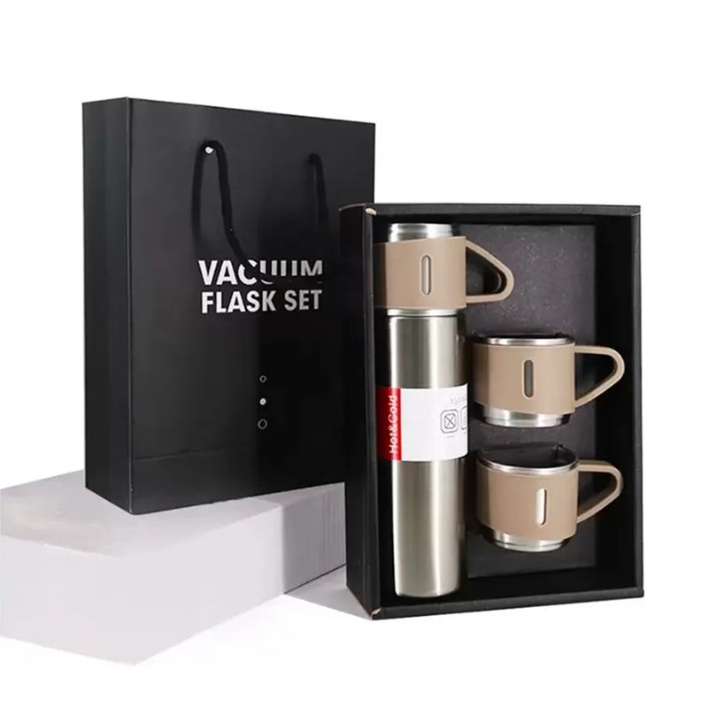 GENERICO - Set Termos De Agua Caliente Frio Termo Café Te+3 Tazas 500ml