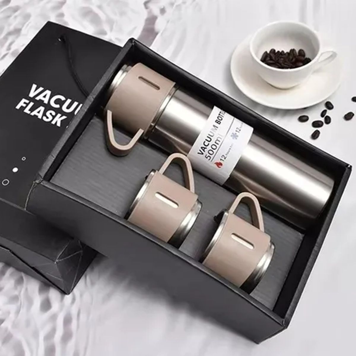 GENERICO - Set Termos De Agua Caliente Frio Termo Café Te+3 Tazas 500ml