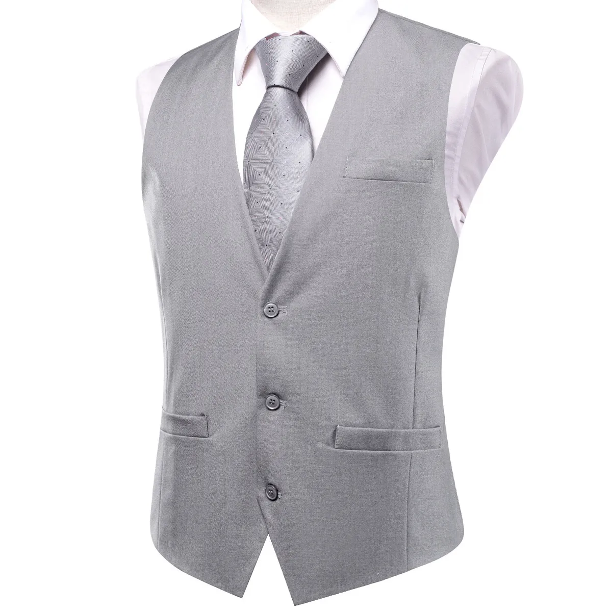 SN SONEC - Chaqueta Sin Mangas 3 botones Gilet Formal Hombre Matrimonio