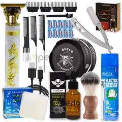 OBOPEKAL - Set Barba Kit Barberia Aceite Cera Cepillo