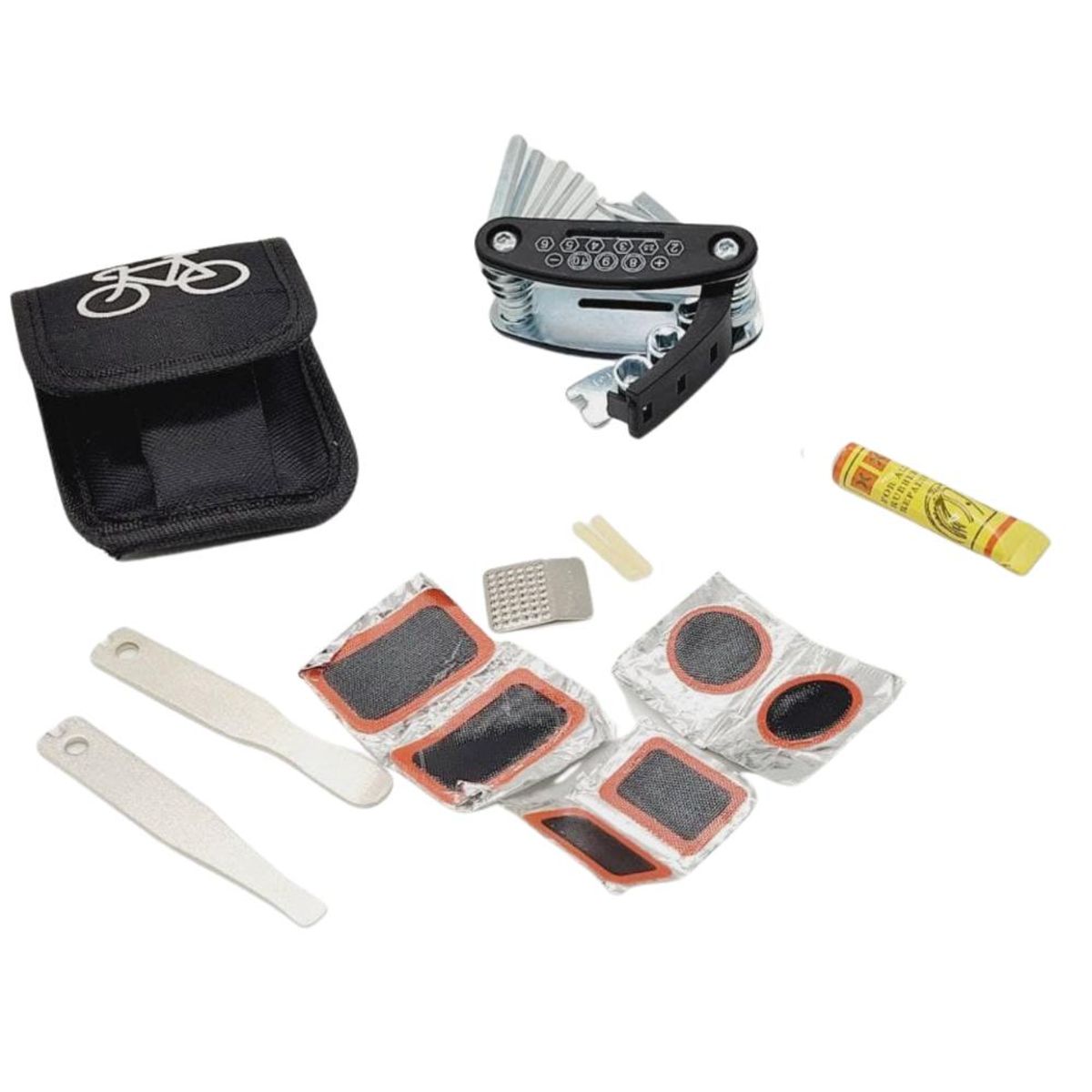 GENERICO - Kit De Herramienta Y Parches Para Bicicletas