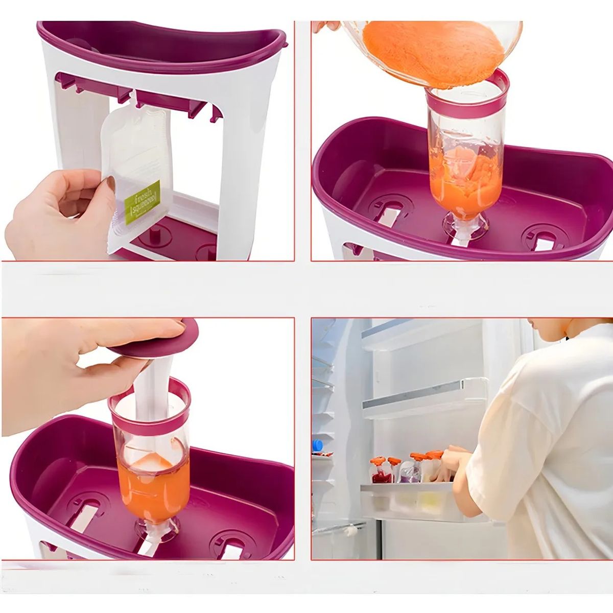 GENERICO - Explimidor De Zumo Empacador De Colados Para Bebé Papillas