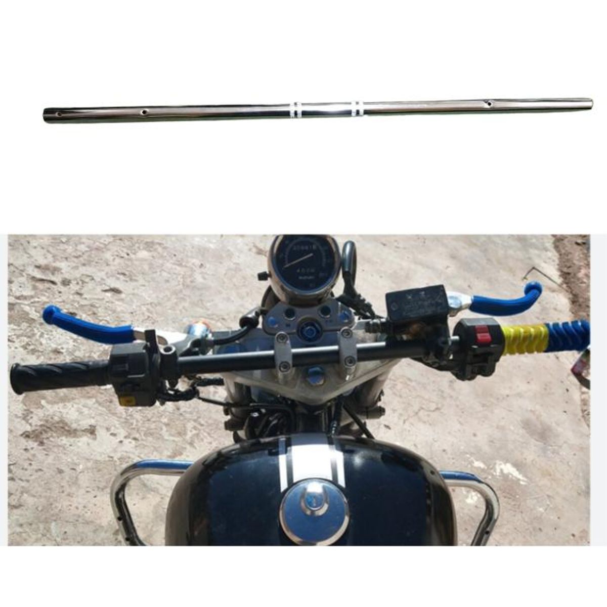 GENERICO - Manubrio De Moto Recto 7/8 Cromado 22mm