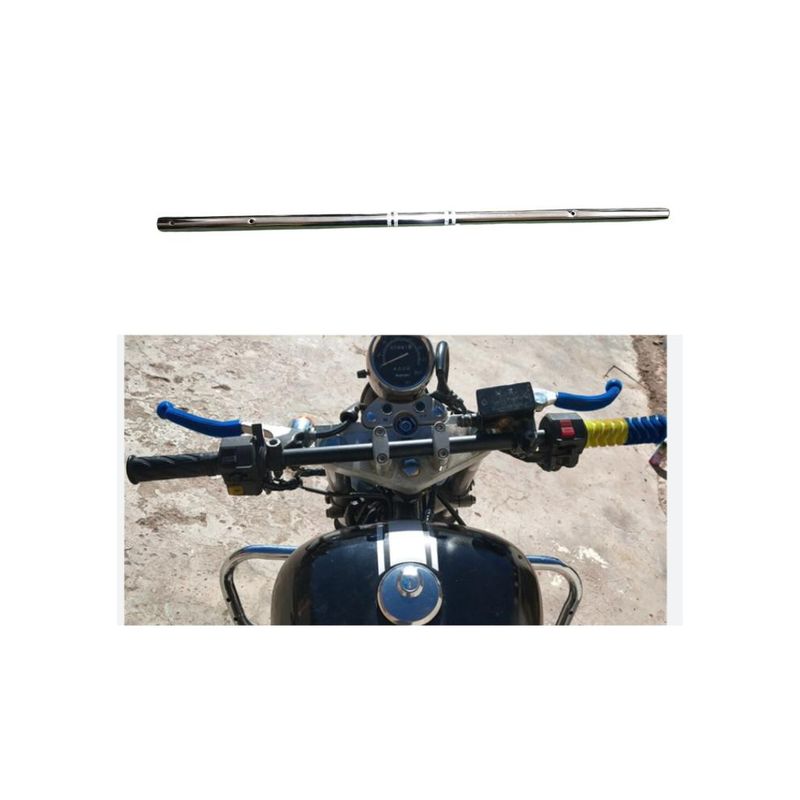 GENERICO - Manubrio De Moto Recto 78 Cromado 22mm - Negro