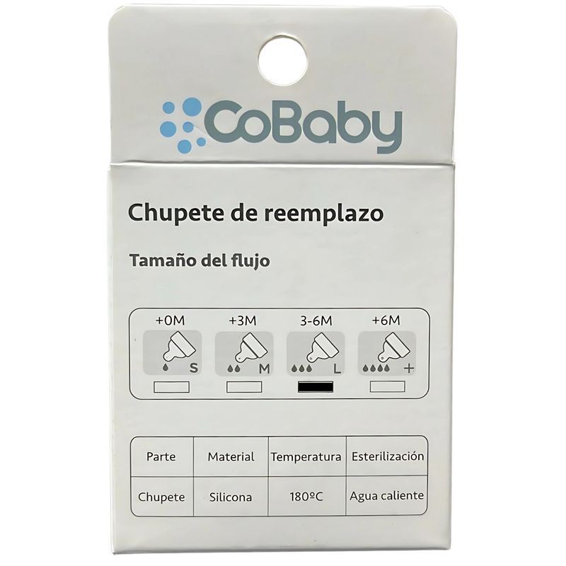 COBABY - PACK 2 CHUPETE REPUESTO COBABY FLUJO RAPIDO