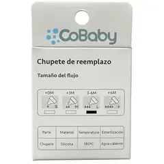 COBABY - PACK 2 CHUPETE REPUESTO FLUJO RAPIDO