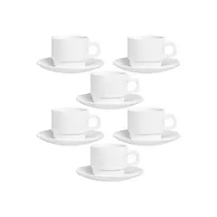 ARCOROC - Set 12 Tazas De Café Con Platillo 80 cc Restaurante Francés