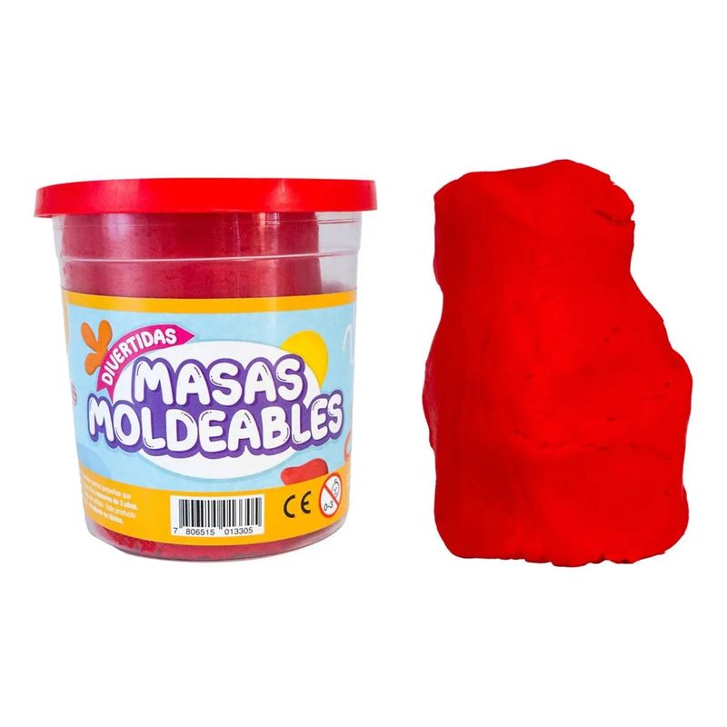 ADETEC - Masas Moldeables Adetec Rojo 220 g Didáctico No Tóxico