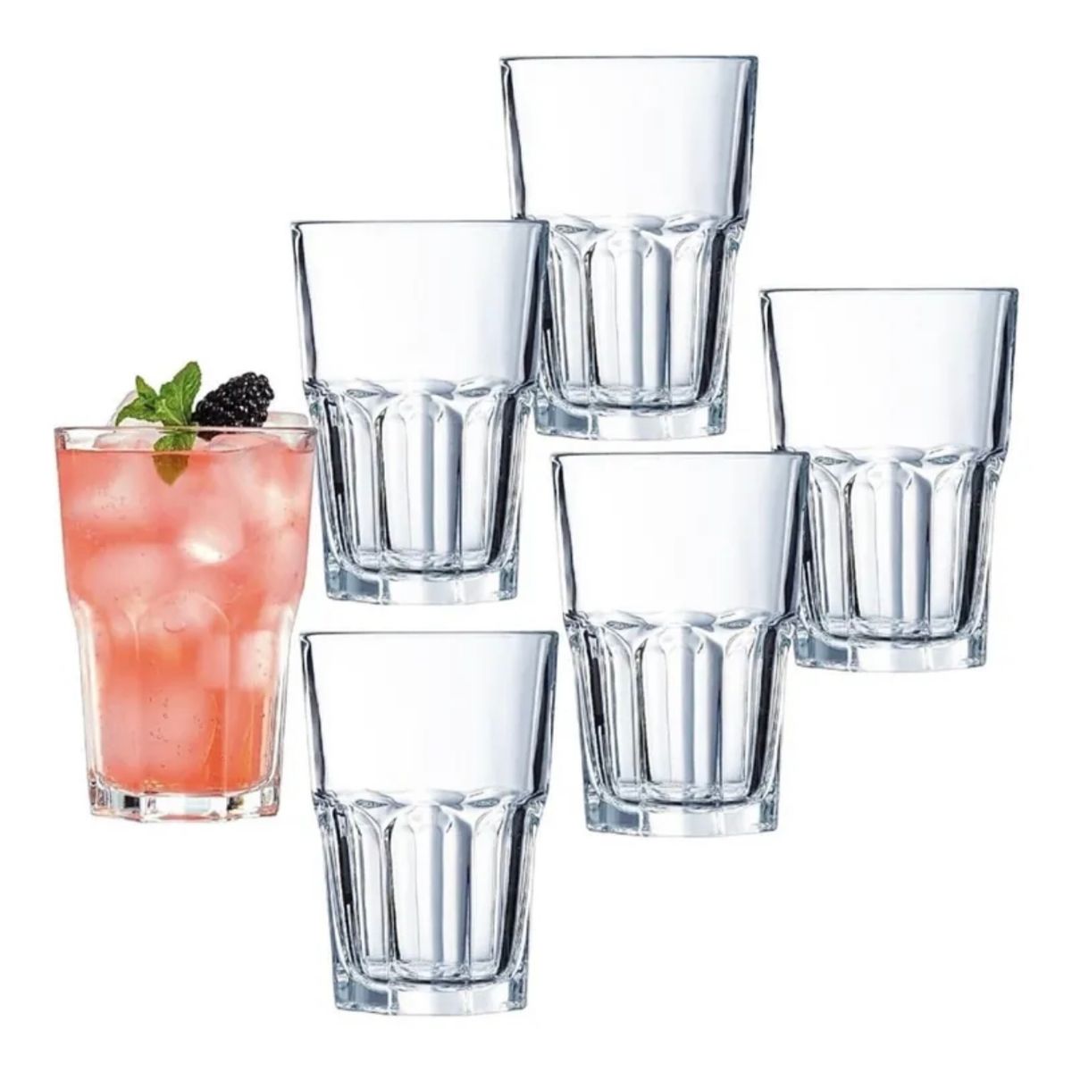 ARCOROC - Set 12 Vasos Alto 420 cc Granity Arcoroc Francés