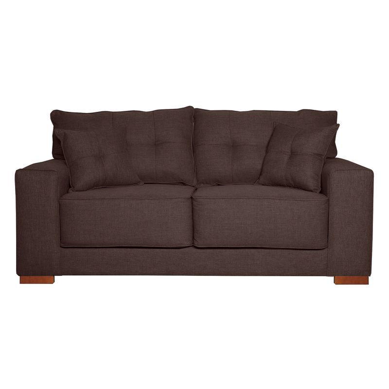 COLBOX - Sofa Versa 2 Cuerpos Tela Chocolate