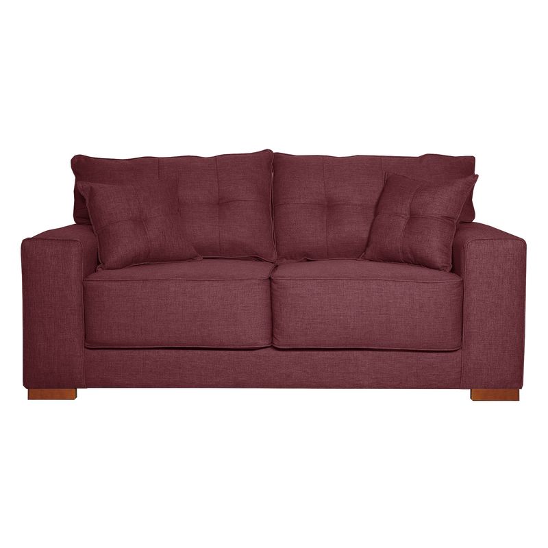COLBOX - Sofa Versa 2 Cuerpos Tela Burdeo