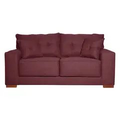 COLBOX - Sofa Versa 2 Cuerpos Tela Burdeo