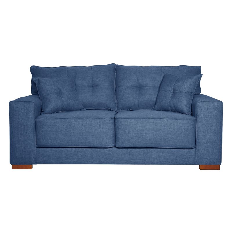 COLBOX - Sofa Versa 2 Cuerpos Tela Azul