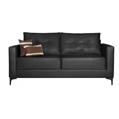 COLBOX - Sofa Cadillac 2 Cuerpos Pu Negro