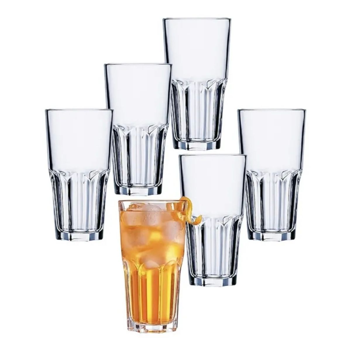 ARCOROC - Set 12 Vasos Agua Alto 200 cc Granity Arcoroc Francés