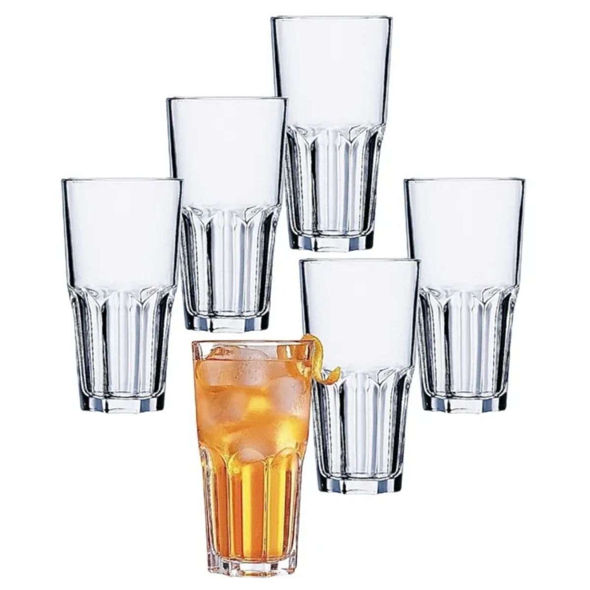 ARCOROC - Set 12 Vasos Refresco Alto 310 cc Granity Arcoroc Francés