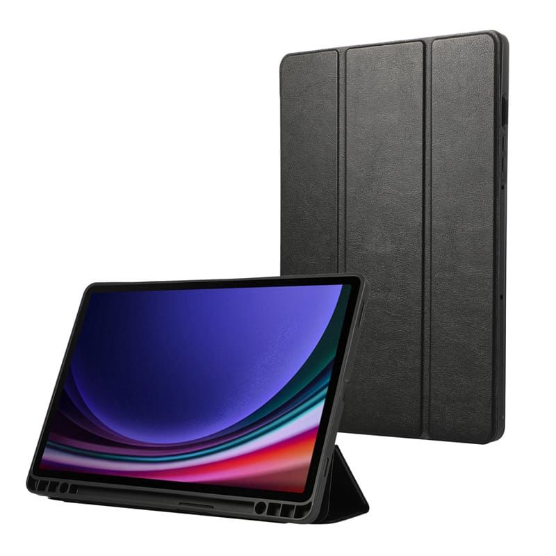 GENERICO - Funda Con Portalápiz Para Samsung Tab S9 Fe Plus 12.4 Negro.