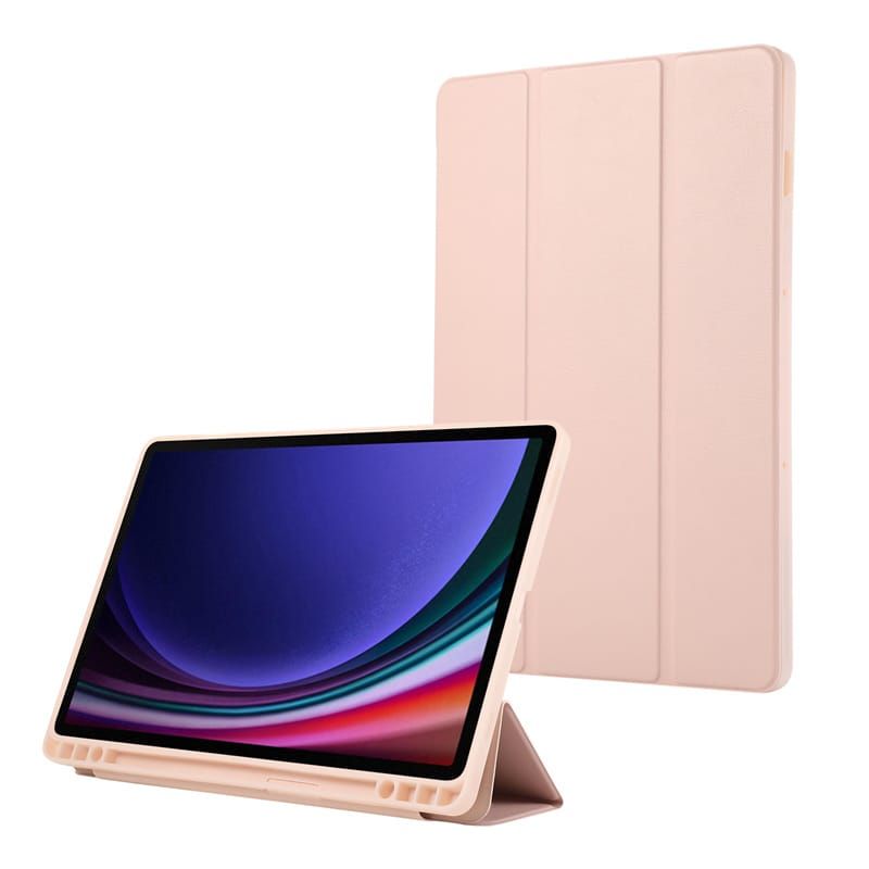 GENERICO - Funda Con Portalápiz Para Samsung Tab S9 Fe Plus 12.4 Rosa Palo