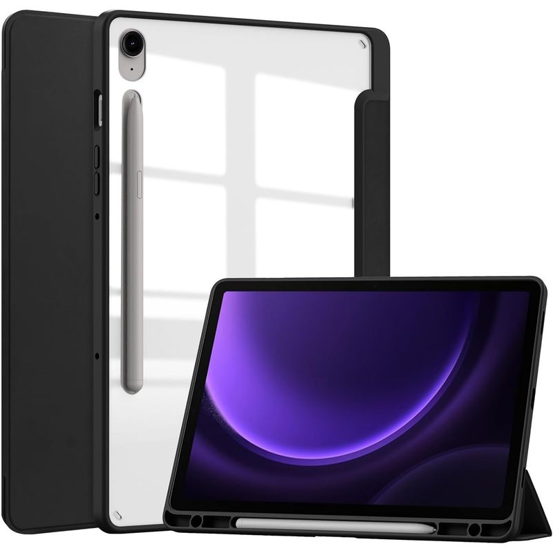 GENERICO - Funda Híbrida Con Portalápiz Para Samsung Galaxy Tab S9 Fe 11 Negro