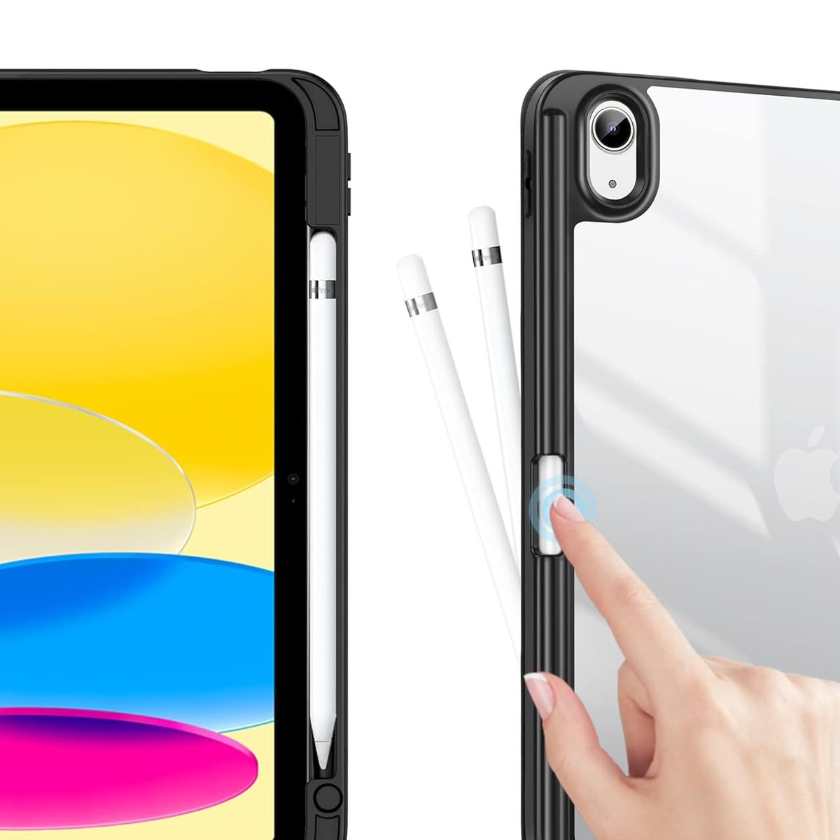 GENERICO - Funda Híbrida Con Portalápiz Para iPad A16 11va Generacion 11 Negro