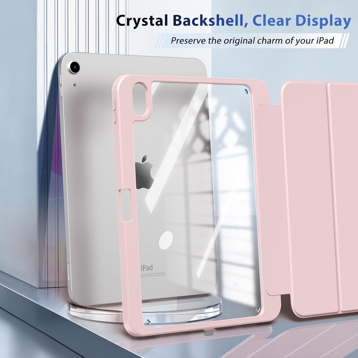 GENERICO - Funda Híbrida Con Portalápiz Para iPad A16 11va Generación 11 Rosa.