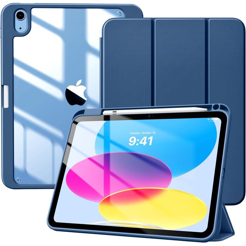 GENERICO - Funda Híbrida Con Portalápiz Para iPad A16 11va Generación 11 Azul M