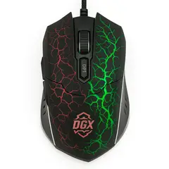 GENERICO - Mouse Gamer Crank DGX Alta Precisión Retroiluminado RGB Ergonómico