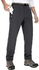 BLUE MOUNTAIN - Pantalón Softshell Hombre Termico Impermeable Con Micropolar