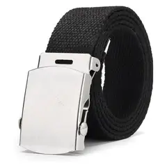 EKOL TACTICA MILITAR - Cinturón Militar De Lona Y Nailon Hebilla Metalizada