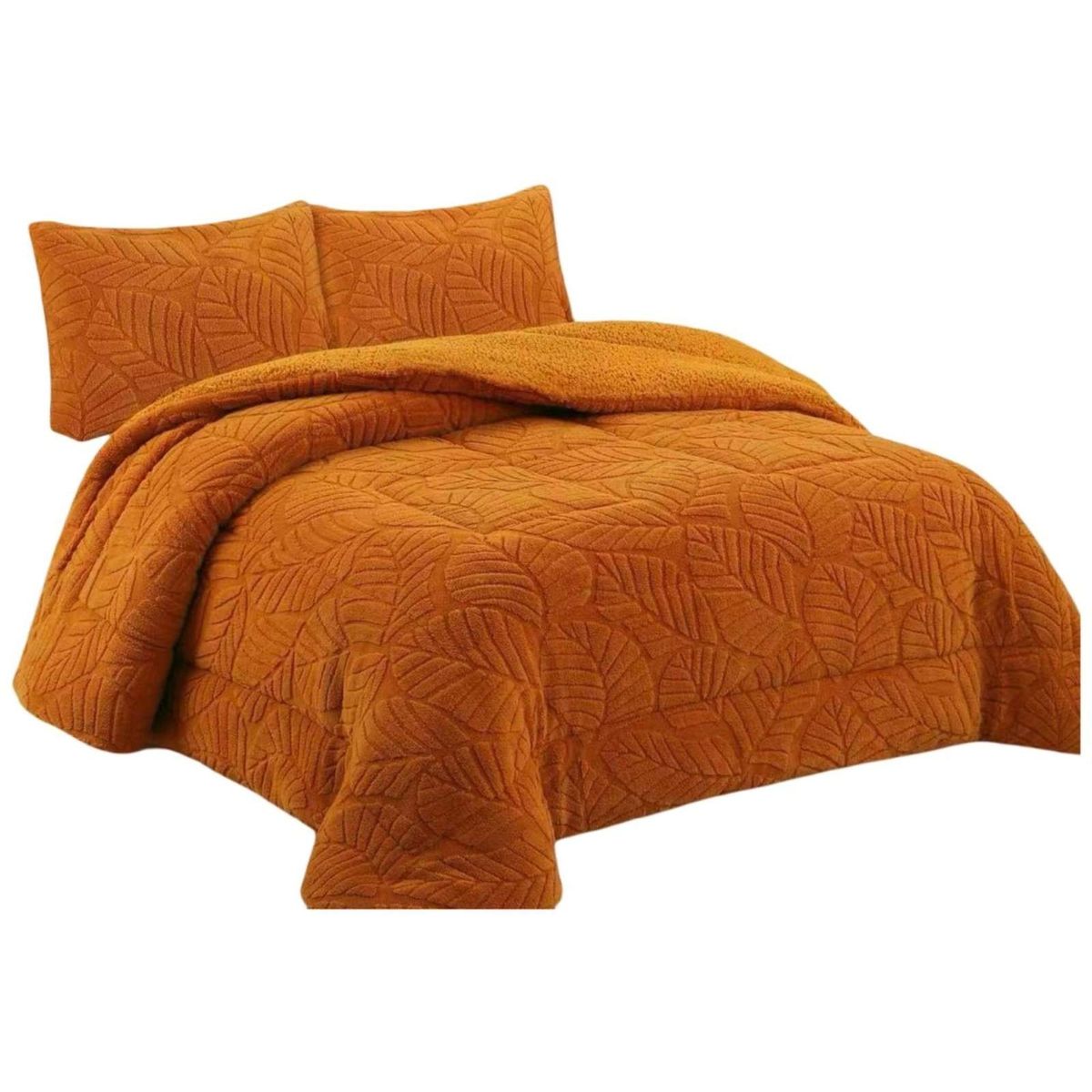 GENERICO - CUBRECAMA DISEÑO 2025 CON CHIPORRO SUPER KING 250 CM X 270 CM NARANJA.