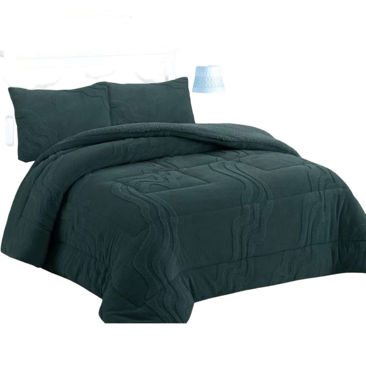 GENERICO - CUBRECAMA DISEÑO 2025 CON CHIPORRO SUPER KING 250 CM X 270 CM COLOR GRAFITO