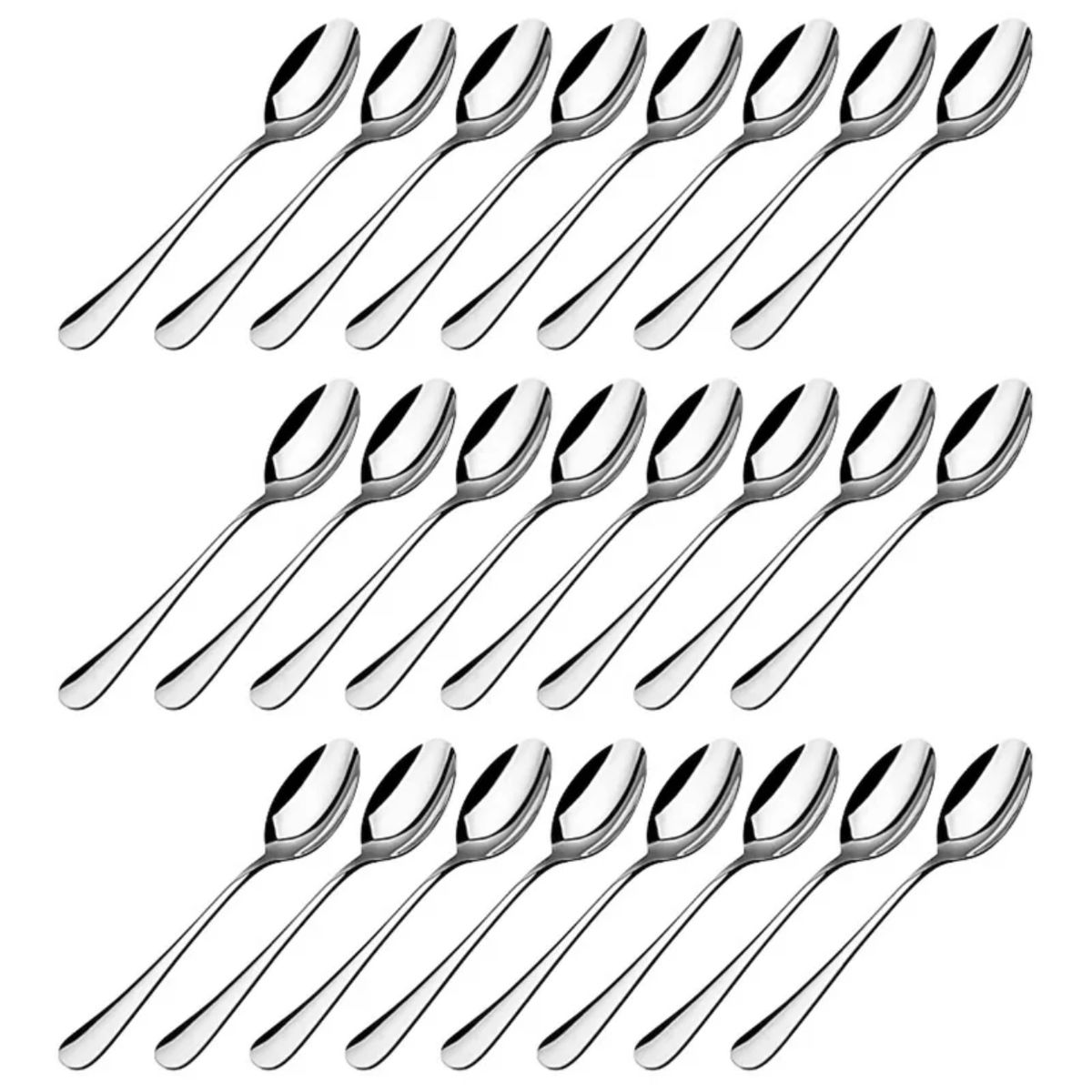 LUGANO - Juego De 24 Cucharas De Mesa Acero Inoxidable 18/0