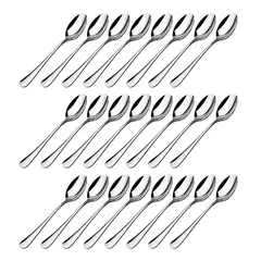 LUGANO - Juego De 24 Cucharas De Postre Acero Inoxidable 18/0