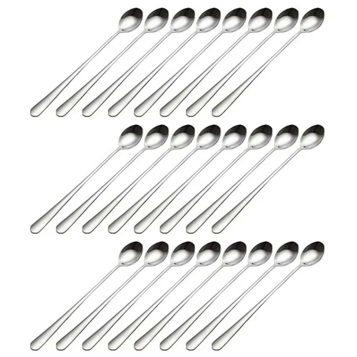 LUGANO - Juego De 24 Cucharas De Refresco Acero Inoxidable 18/0