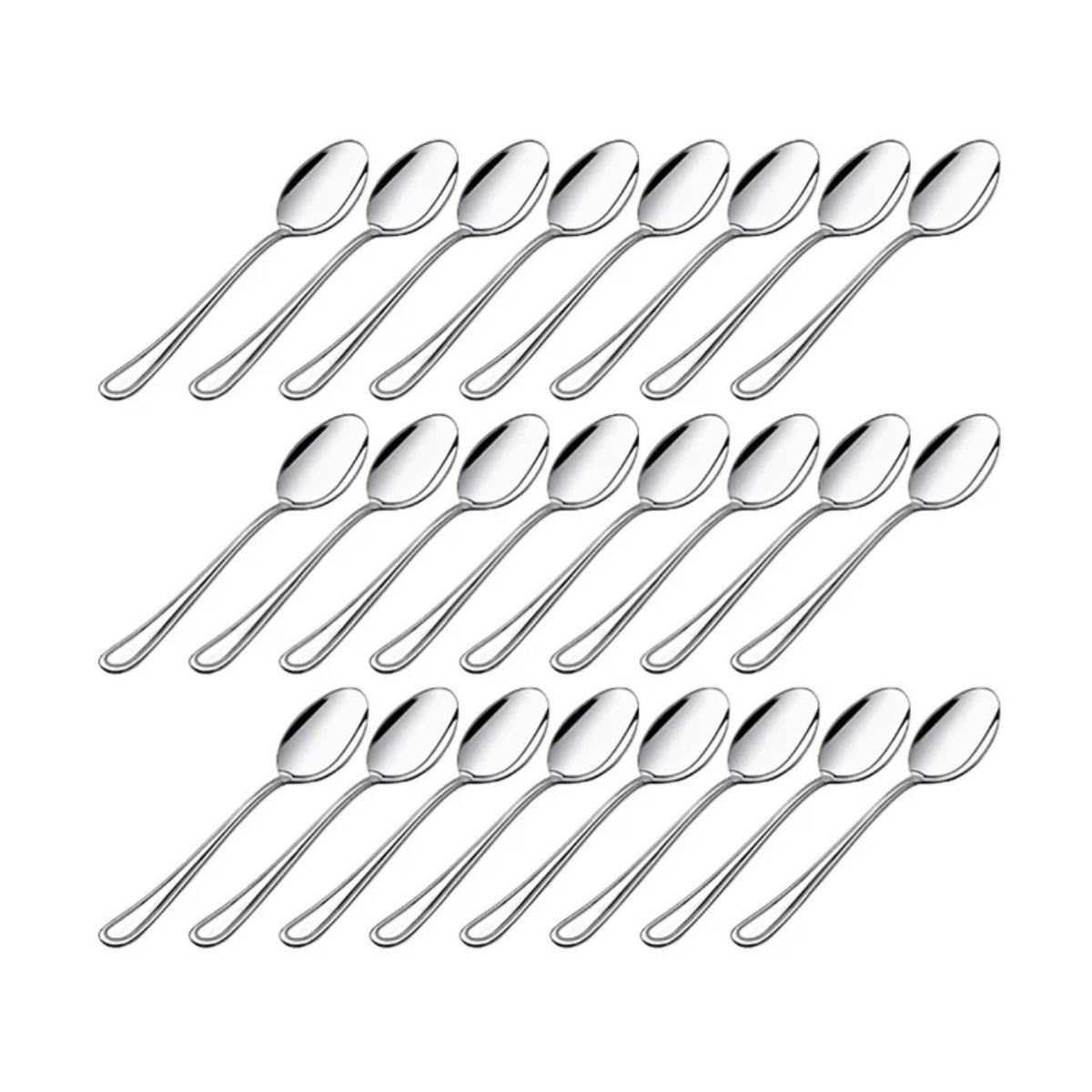 LUGANO - Juego De 24 Cucharas De Té Acero Inoxidable 18/0